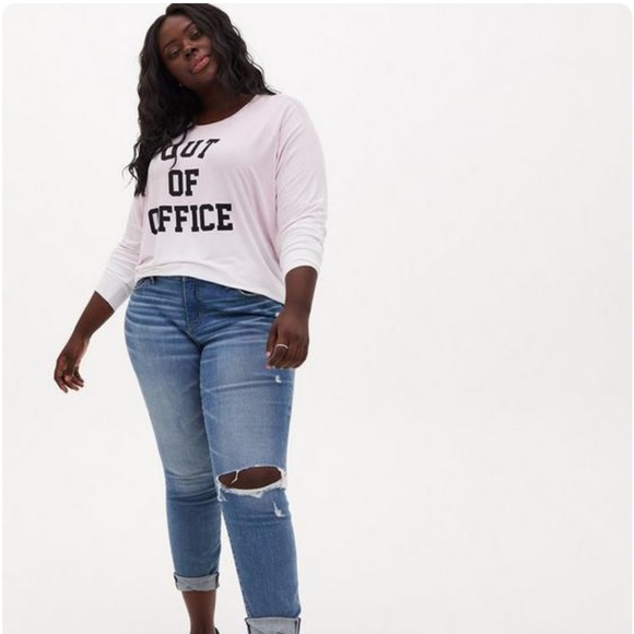NWT Torrid Super Soft Out of Office Dolman Long Sleeve Tee 3 - Picture 4 of 6